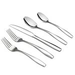 Ggbin Stainless Steel Silverware Sets, 60 Pieces, Cutlery Service for 12