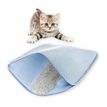 Foodie Puppies Cat Litter Mat Cat Litter Trapping Mat - (Envelope Mat - 45x60cm) Honeycomb Double Layer Design, Urine and Water Proof Material, Scatter Control, Less Waste, Easier to Clean, Washable