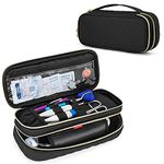 Damero Double Layer Stethoscope Case Compatible with 3M Littmann/ADC/Omron Stethoscope, Stethoscope Carrying Case Travel Bag for Nurse Accessories, Black