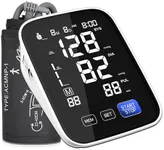 Rgdood Automatic Upper Arm Blood Pressure Monitor, Dual User 2x90 Memories Digital Blood Pressure Machine with (8.5"-16.5") Cuff Size, BP Monitor with 4*AAA Batteries & DC Cable