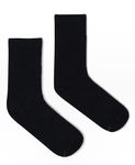 Jockey Kids Calf Length Cotton Socks 7800_Black_5-6 Yrs