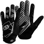 Seibertron Pro 3.0 Elite Ultra-Stick Sports Receiver Glove Football Gloves Youth and Adult (Black, M)