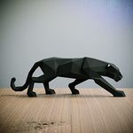 Yona DIY Black Panther Papercraft kit, Abstract Low Poly Animal DIY kits, Home decor, kids crafts kits, Gift, origami 3D, paper trophy,3D Puzzle, Paper sculpture, Papercraft set for adults