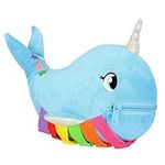 Buckle Toys - Bubbly Narwhal - Develop Fine Motor Skills - Sensory Learning Activity Toys - Toddler Plane Travel Essential