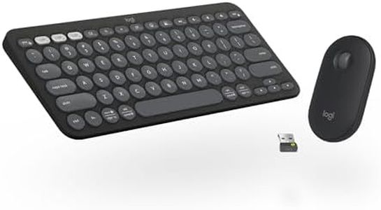 Logitech Pebble 2 Combo, Wireless Keyboard and Mouse, Quiet and Portable, Customisable, Logi Bolt, Bluetooth, Easy-Switch for Windows, MacOS, iPadOS, Chrome - Tonal Graphite