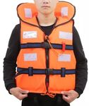 Life Jacket (Pack of 1) Polyster Fabric for Adult Safety Jacket Along with Whistle for Swimming, Boating,