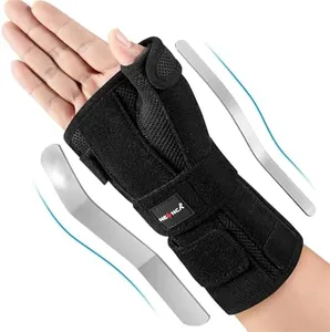 NEENCA Carpal Tunnel Wrist Brace Night Support, Adjustable Hand Support Brace with Splints for Arthritis, Tendonitis, Sprains, Injuries, Wrist Pain (XL/XXL/XXXL, Right Hand with Thumb)