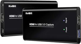 KuWFi USB 3.0 HDMI Video Audio Capture Card Device, Full HD 1080P for Game Recording, Live Streaming Broadcasting with MIC Input