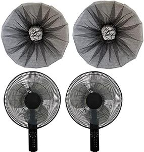 2 Pack - 18" Fan Safety Protection Cover,Kid Children Baby Finger Protect Fan Net Guard,Washable Pedestal Fan Dustproof Cover,Summer Home Fan Safety Dust Cover,Perfect for Parents of Toddlers (Black)