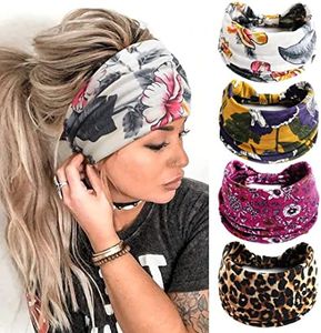 Kavya Wide Headbands for Women's Hair, Soft Hair Bands for Women Yoga Ladies Headband Elastic Headbands Knotted Head Bands Adult Women, Hair Scarf Fashion Hair Accessories