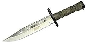 13" Green Woodland camo Bayonet Hunting Knife with Sheath