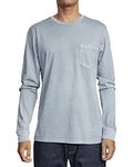 RVCA Men's PTC Pigment Long Sleeve Crew Neck Pocket T-Shirt, Monument, Large