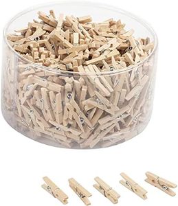 Juvale Mini Wooden Clothespins for Crafts, Tiny Photo Clips (1 x 0.4 Inches, 500 Pack)