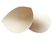 Sew in Bra Cups - Non Push Up - Liner Cups for Wedding Dresses - Nude (B Cup)