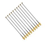 INVENTO 10PCS 10cm long Mini PCI U.FL to SMA Female Connector Antenna WiFi Pigtail Cable IPX to SMA Extension(Black)