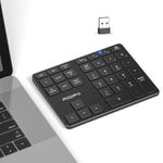 MOFII Bluetooth Number Pad for Laptop - Black Wireless Numeric Keypad 35 Keys USB-C Rechargeable Numpad, Accounting Portable Financial Data 10 Key for Laptop/PC/Desktop/Notebook/Surface Pro