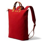 DailyObjects Crimson Red Stylish Handcrafted Canvas Pilot Backpack with Leather Handles - Safely and Comfortably Fits Laptops Up to 15.6 Inches