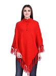 Ewools Woman's Cape Jacket Red Xl