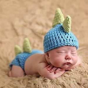 Atrezzo Fotografia per Bebé Recién Nacido, Conjunto de sombreros y pantalones de dinosaurios para bebés recién nacidos, accesorios para fotografía de bebés y niños pequeños, disfraz de fotografía