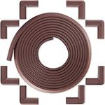 Bebe Earth 6M Baby Proofing Edge and Corner Guard Protector Set, 20 Feet Edges & 8 Corner Guards, Furniture and Tables Child Baby Proof Bumpers, Pre-Taped Corner Cushions – Coffee Brown