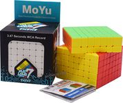 Hawkister MoYu MFJS Meilong 7X7 Cube Stickerless Speed Magic Cube, 66mm Size