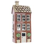 Shudehill Giftware Ceramic Village Pottery Garden House Tealight Holder, Home Ornament Candle Holder (Tall Brick)