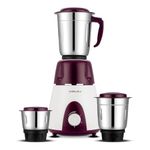 Bajaj Rex Mixer Grinder 500W|Mixie For Kitchen With Nutri-Pro Features|3 SS Mixer Jars For Heavy Duty Grinding|Adjustable Speed Control|Multifunctional Blade System|2 Year Warranty By Bajaj|Purple