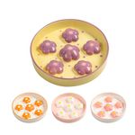 Ceramic Cat Slow Feeder Bowl - Slow Feeding Cat Bowls Healthy Eating - Colorful Cute Maze Cat Food Plate - Fun Cat Puzzle Feeder Dish - Dishwasher Safe - 6.3''W x 1.2''H - 6 OZ - Light Purple Flower