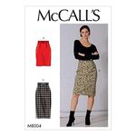 McCall Pattern Company McCall's M8004E5 Women's, Knee, and Shin Length Fitted Skirt Sewing Patterns, Sizes 14-22