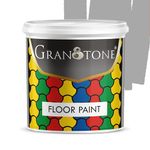 GRANOTONE Floor paint for cement floor and tiles, Polyurethane and Acrylic Polymer Based Concrete Sealer, Anti-Slip, Thick & Durable tile paint 1 L, Light Grey