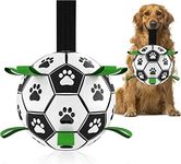 Healthman Dog Toy Balls with Straps, Interactive Dog Toys and Fun Dog Football for Water, Garden & Outdoors (large)