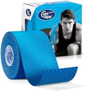 CureTape® Sports Kinesiology Tape | 30% Stronger Adhesion for Extreme Sporting Conditions | Waterproof & Quick Dry Viscose | Recover Faster, Train Harder! (Blue)
