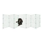 Free Standing Dog Gate - 75cm x 4ft Metal Fence Panels - 50x50mm Portable Wire Fencing for Dogs - Dog Fence for Indoor or Outdoor Use - Foldable Puppy Playpen