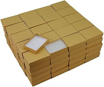 JewelrySupply Kraft Cotton Filled Jewelry Box #32 (Case of 100)