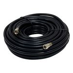 Digiwave RG6 Coaxial Cable, 60% Braid with F Connector, 50 Feet, Black RG621050BF