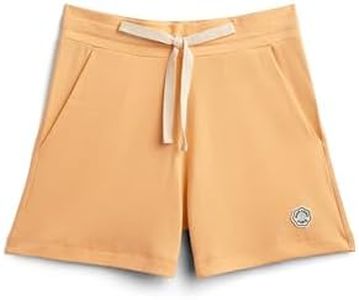 MON CHOU Women’s 100% Organic Peruvian Pima Cotton Shorts – 4" Inseam, Relaxed Fit, Elastic Drawstring Waist – Loungewear (Peach Fuzz, X-Small)