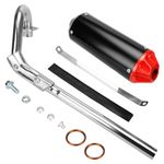 FVRITO High Performance Exhaust Muffler Silencer Pipe Assembly kit for Honda CRF50 XR50 70cc 110cc 125cc SSR SR110 Roketa Taotao DB14 DB10 xpro db-x20 SDG Coolster Chinese Pit Dirt Bike Motocross Red