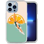 Hsdhacn Compatible with iPhone 11 Promax Aesthetic Trendy Design Phone case，Summer Woman Dive Pattern Soft TPU Bumper Protective iPhone 11 Promax case, Wireless Charging Supported