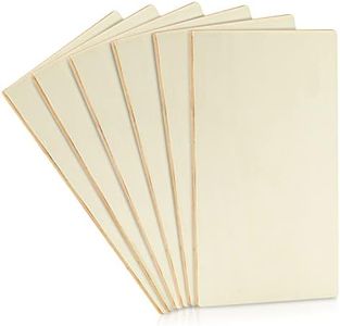 Juvale 6 Pack Rectangle Wooden Boards for Wood Burning, Unfinished Wood Planks, Rectangle Wood Pieces for Crafts, Panels for Painting, Art, DIY Projects (10.6 x 7.0 x 0.25 in)