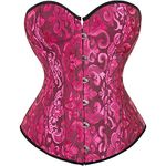 Grebrafan Corset Top for Women Night Out Renaissance Bustier (UK(12-14) XL, Black Rose)