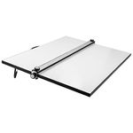 Pacific Arc Table Top Drawing Board with Parallel Bar, White, 23 inches by 31 inches