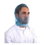 Disposable Balaclava Hood - Catering Hair and Beard Cover - Box of 100 - Blue