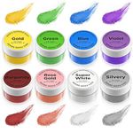 Luster Dust Edible Set - 8 Colors x 5g Food Grade Edible Glitter Dust Powders Food Coloring Dye for Drinks, Decorating Cakes, Cupcakes, Paint & More, Vegan