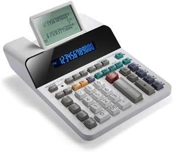 Sharp Paperless Printing Desk Calculator w/Check and Correct, Large 12-Digit LCD Primary Display, Printing Calculator/Adding Machine with Scrolling LCD Display Replacing Paper (EL-1901)