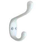 Brainerd B42302J-W-C 3-Inch Heavy Coat and Hat Hook, White