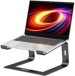 Urmust Laptop Stand for Desk Aluminum Computer Stand Riser Holder for Laptop Compatible with MacBook Air Pro, Dell, HP, Lenovo Samsung, Alienware All Laptops 11-15.6"(Black)