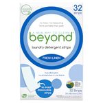 Beyond Concentrated Laundry Detergent Sheets (Laundry Detergent Strips) Fresh Linen Scent (Pack of 32)