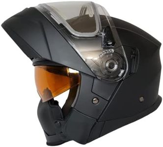 Vega Helmets Caldera Electric Snow 2 Custom Modular Snowmobile Helmet, Matte Black 2XL