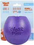 West Paw Zogoflex Rumbl Treat-Dispensing Dog Toy – Interactive Slow-Feeder Chew – Enrichment Toy Moderate Chewers, Fetch, Catch – Holds Kibble, (Eggplant, Large)