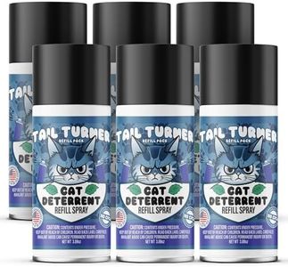 ForgeLux Tail Turner Cat Deterrent Spray Refill Pack - Motion-Activated Cat Deterrent Spray Compatible with SSSCAT Spray System - Safe, USA-Made Pet Training Solution for Problem Areas (6 Pack)